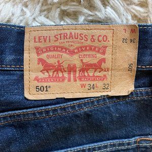 Levi's 501 Denim Jeans 34x32 Straight Leg